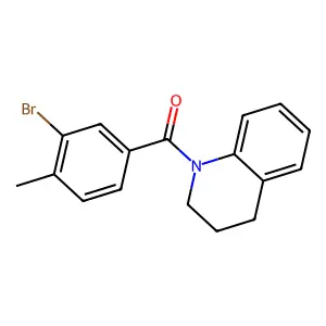 1-(3-bromo-4-methylbenzoyl)-1,2,3,4-tetrahydroquinoline structure