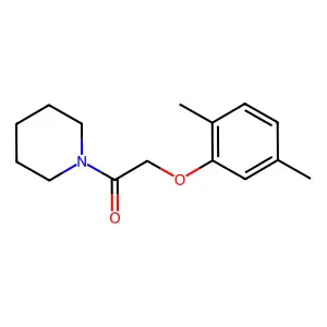 1-[(2,5-dimethylphenoxy)acetyl]piperidine structure