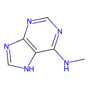 N-methyl-7H-purin-6-amine structure