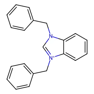 1,3-dibenzylbenzimidazol-3-ium structure