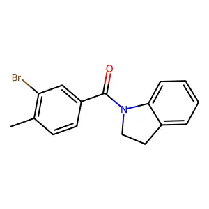 1-(3-bromo-4-methylbenzoyl)indoline structure