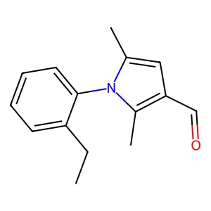 1-(2-ethylphenyl)-2,5-dimethyl-1H-pyrrole-3-carbaldehyde structure