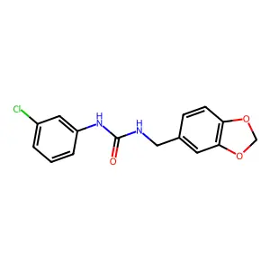 1-(1,3-benzodioxol-5-ylmethyl)-3-(3-chlorophenyl)urea structure
