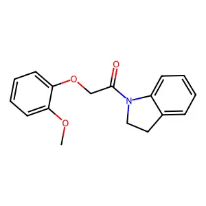 1-[(2-methoxyphenoxy)acetyl]indoline structure