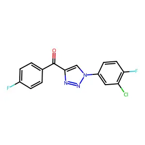 [1-(3-chloro-4-fluorophenyl)triazol-4-yl]-(4-fluorophenyl)methanone structure