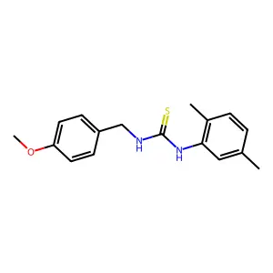 1-(2,5-dimethylphenyl)-3-[(4-methoxyphenyl)methyl]thiourea structure