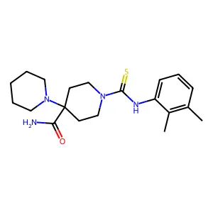1'-[(2,3-dimethylphenyl)carbamothioyl]-1,4'-bipiperidine-4'-carboxamide structure
