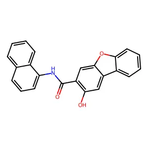 2-hydroxy-N-naphthalen-1-yldibenzofuran-3-carboxamide structure