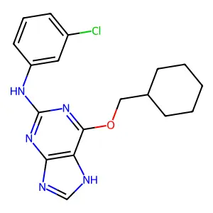 6-CYCLOHEXYLMETHOXY-2-(3'-CHLOROANILINO) PURINE structure
