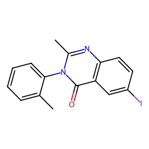 6-iodo-2-methyl-3-(2-methylphenyl)quinazolin-4-one structure