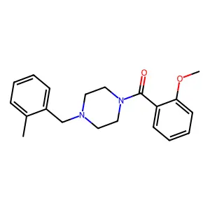 1-(2-methoxybenzoyl)-4-(2-methylbenzyl)piperazine structure