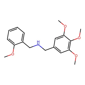 1-(2-methoxyphenyl)-N-[(3,4,5-trimethoxyphenyl)methyl]methanamine structure
