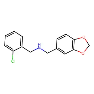 1-(1,3-benzodioxol-5-yl)-N-[(2-chlorophenyl)methyl]methanamine structure