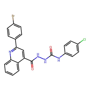 1-[[2-(4-bromophenyl)quinoline-4-carbonyl]amino]-3-(4-chlorophenyl)urea structure