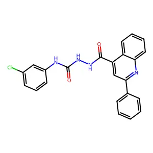 1-(3-chlorophenyl)-3-[(2-phenylquinoline-4-carbonyl)amino]urea structure
