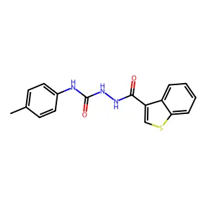 1-(1-benzothiophene-3-carbonylamino)-3-(4-methylphenyl)urea structure
