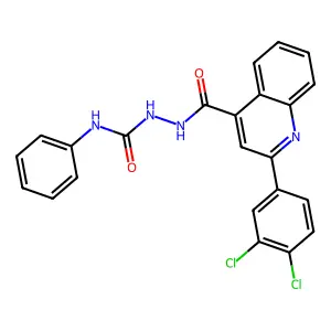 1-[[2-(3,4-dichlorophenyl)quinoline-4-carbonyl]amino]-3-phenylurea structure