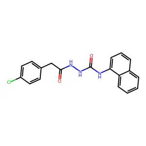 1-[[2-(4-chlorophenyl)acetyl]amino]-3-naphthalen-1-ylurea structure