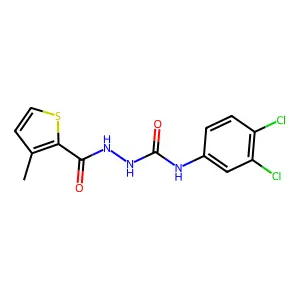 1-(3,4-dichlorophenyl)-3-[(3-methylthiophene-2-carbonyl)amino]urea structure