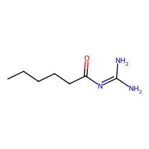 N-Amidinohexanamide structure