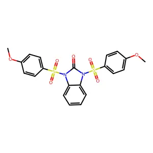 1,3-bis[(4-methoxyphenyl)sulfonyl]-1,3-dihydro-2H-benzimidazol-2-one structure
