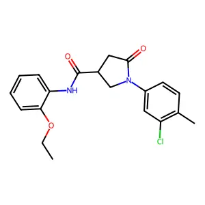 1-(3-chloro-4-methylphenyl)-N-(2-ethoxyphenyl)-5-oxopyrrolidine-3-carboxamide structure