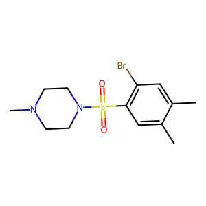 1-(2-bromo-4,5-dimethylphenyl)sulfonyl-4-methylpiperazine structure