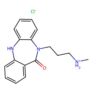 methyl-[3-(6-oxo-11H-benzo[b][1,4]benzodiazepin-5-yl)propyl]azanium chloride structure