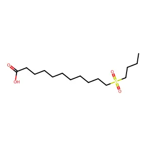 11-butylsulfonylundecanoic acid structure