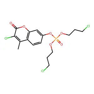 (3-chloro-4-methyl-2-oxochromen-7-yl) bis(3-chloropropyl) phosphate structure