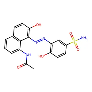 N-[7-hydroxy-8-[(2-hydroxy-5-sulfamoylphenyl)diazenyl]naphthalen-1-yl]acetamide structure