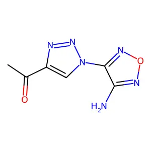 1-[1-(4-amino-1,2,5-oxadiazol-3-yl)triazol-4-yl]ethanone structure