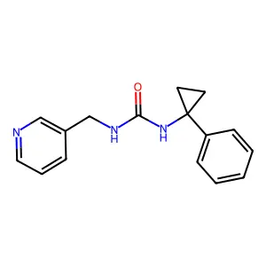 1-(1-phenylcyclopropyl)-3-(pyridin-3-ylmethyl)urea structure