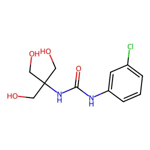 1-(3-chlorophenyl)-3-[1,3-dihydroxy-2-(hydroxymethyl)propan-2-yl]urea structure