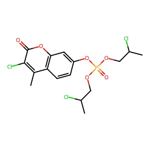 (3-chloro-4-methyl-2-oxochromen-7-yl) bis(2-chloropropyl) phosphate structure