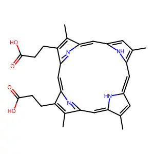 Deuteroporphyrin structure