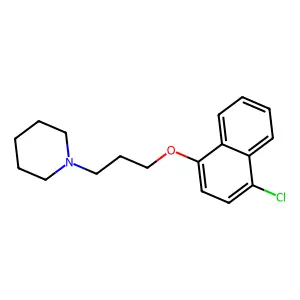 1-[3-(4-chloronaphthalen-1-yl)oxypropyl]piperidine structure