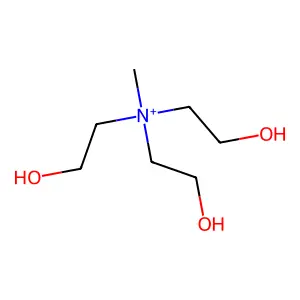Ethanaminium, 2-hydroxy-N,N-bis(2-hydroxyethyl)-N-methyl- structure