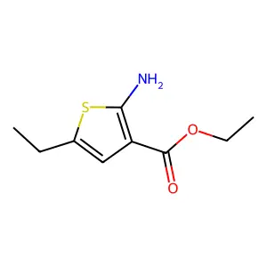 Ethyl 2-amino-5-ethyl-3-thenoate structure