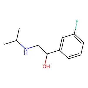 benzene, 1-fluoro-3-(1-hydroxy-2-isopropylamino)ethyl- structure