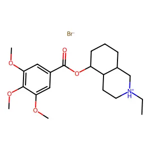 Benzoic acid, 3,4,5-trimethoxy-, 2-ethyldecahydro-5-isoquinolyl ester, hydrobromide structure