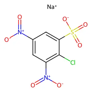 Benzenesulfonic acid, 2-chloro-3,5-dinitro-, sodium salt structure