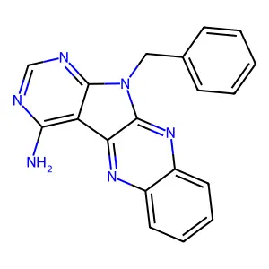 11-benzyl-11H-pyrimido[5',4':4,5]pyrrolo[2,3-b]quinoxalin-4-amine structure
