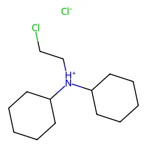 2-chloroethyl(dicyclohexyl)azanium chloride structure