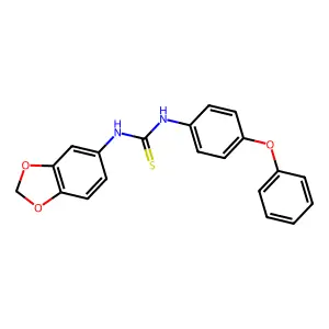 1-(1,3-benzodioxol-5-yl)-3-(4-phenoxyphenyl)thiourea structure