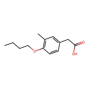 ACETIC ACID, (4-BUTOXY-m-TOLYL)- structure