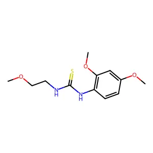 1-(2,4-dimethoxyphenyl)-3-(2-methoxyethyl)thiourea structure