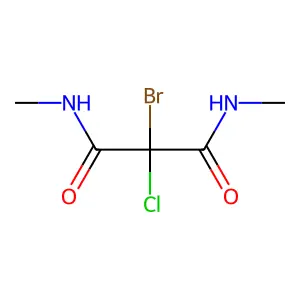 2-Bromo-2-chloro-N,N'-dimethylmalonamide structure