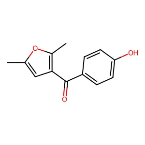 (2,5-dimethylfuran-3-yl)-(4-hydroxyphenyl)methanone structure