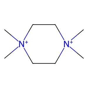 1,1,4,4-tetramethylpiperazine-1,4-diium structure